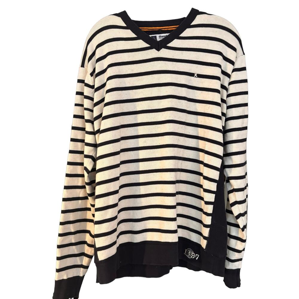 Gaastra Nautical Long Sleeve Mens Shirt Sz XL Sailing Spellout on Back FLAWED